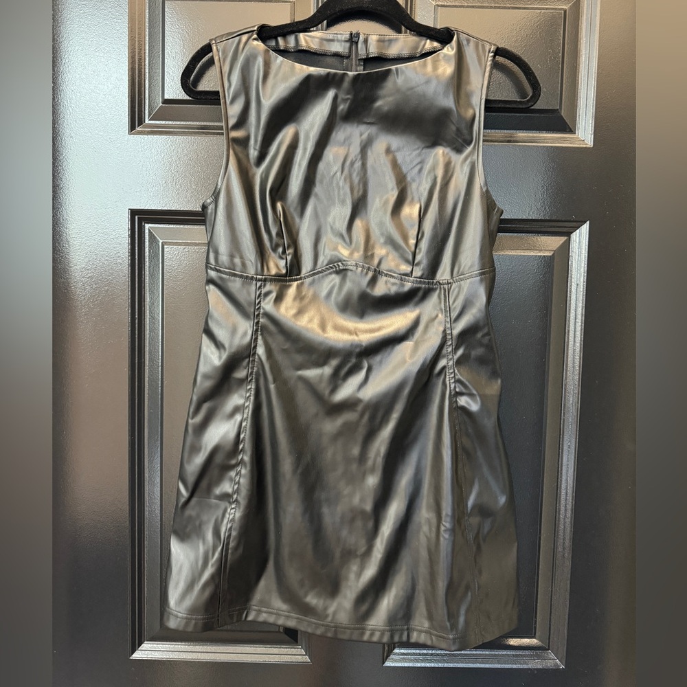 Black pleather dress